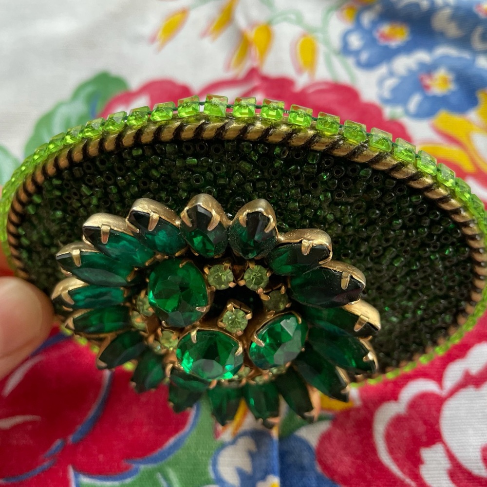 Handmade Embellished Belt Buckle ~ “Emerald City” - Picture 7 of 8